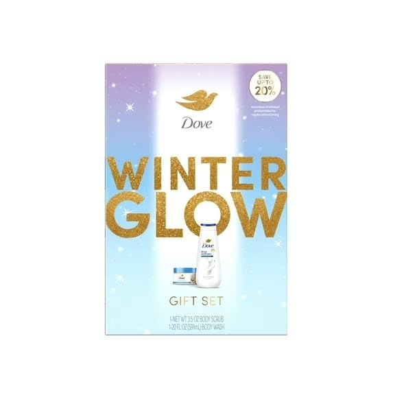 Dove Limited Edition Glow Gift Set - Deep Moisture Body Wash & Macadamia Scrub | 2 Count
