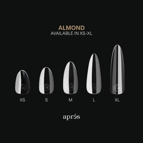 Apres Gel-X® Almond Box of Nail Tips | 280 Gel-X Tips, Soft Tips, 14 Sizes 00-9 | Half-sizes Included (Natural Almond Medium, 280 Count)