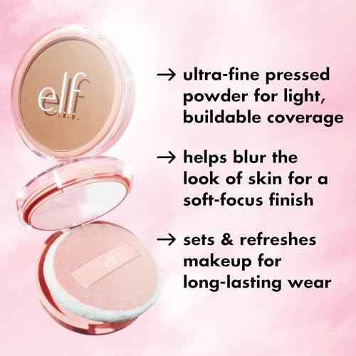 e.l.f. Halo Glow Powder Filter, Ultra-fine Finishing Powder, Smooths The Look of Pores & Fine Lines, Creates A Soft-Focus Glow, Vegan & Cruelty-Free, Light Neutral