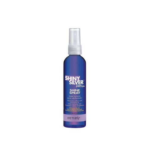 One 'n Only Shiny Silver Ultra Shine Spray - Brightening Gloss for Blonde Hair with UV Protection (4 oz)