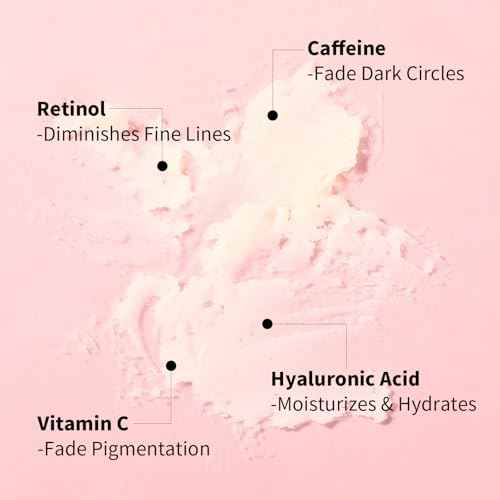Retinol Eye Stick, Anti-Aging Eye Cream for Wrinkles, Dark Circles, Puffiness & Bags Under Eyes, All-in-one Multi Eye Balm with Caffeine, Vitamin C, Hydrating & Firming Skin