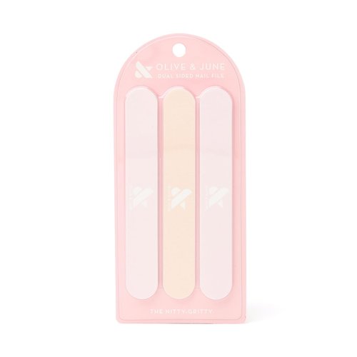 Olive & June Nail File Pack - 3 Dual-Sided Files for Smoothing & Shaping | Pro-Quality Manicure & Pedicure Tools