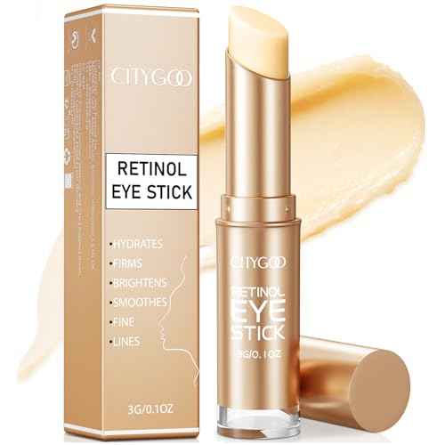 CITYGOO Retinol Eye Stick With Collagen, Hyaluronic Acid For Dark Circle, Under Eye Cream Anti Aging, For Puffiness and Bags Reduces Fine Lines (Retinol Eye Stick, 1pcs)