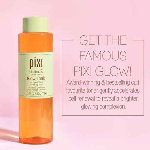 Pixi Glow Tonic Balancing Face Toner Glycolic Acid for Radiant Skin and Daily Brightening (8.5 fl oz / 250 ml)