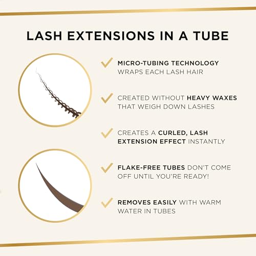 tarte tartelette XL tubing mascara – Lash Extensions in a Tube with Peptide, Extra-Bold Buildable Length & Volume, Smudge-Proof Longwear, Easy-to-Remove, Vegan & Cruelty-Free, full size, brown