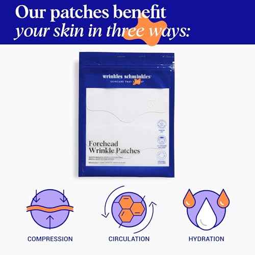 Wrinkles Schminkles Forehead Wrinkle Patches - Reusable Silicone Smoothing Pads for Brow Lift, Wrinkle Smoothers, Reduce Frown Lines & Face Lift (2 Pack)