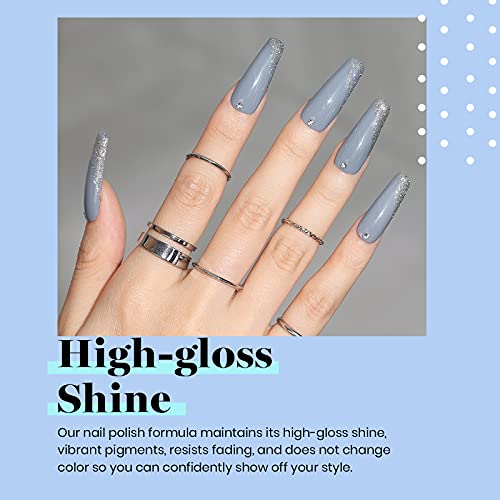 Beetles Sage Green Gel Polish - Misty Sage 15ML/0.51Fl Oz, Green Gel Nail Polish, Soak Off UV LED Lamp Pastel Nails Art, Long-Lasting Manicure Salon Home Easter Spring Day Nails