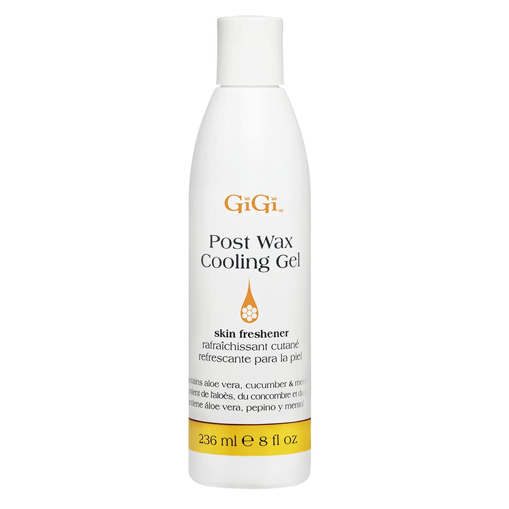 GiGi Post Waxing Cooling Gel, Soothing After Wax Care Treatment, Skin Freshener & Hydrating, 8 fl oz