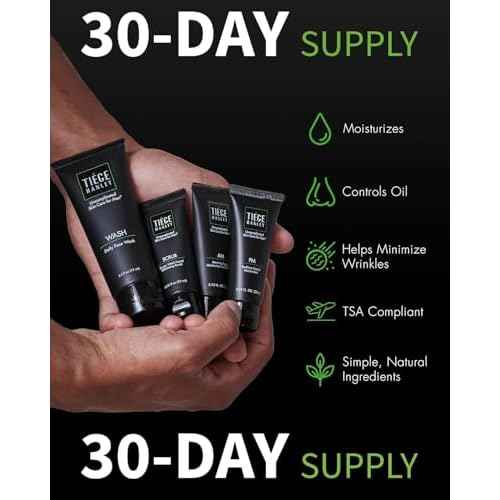 Tiege Hanley Men¡¯s Skin Care Set, Essential Routine (System Level 1) ? Face Wash, Scrub & Moisturizer for Healthier, Hydrated Skin | Daily Men¡¯s Skin Care Kit for Sensitive skin & Dryness Protection