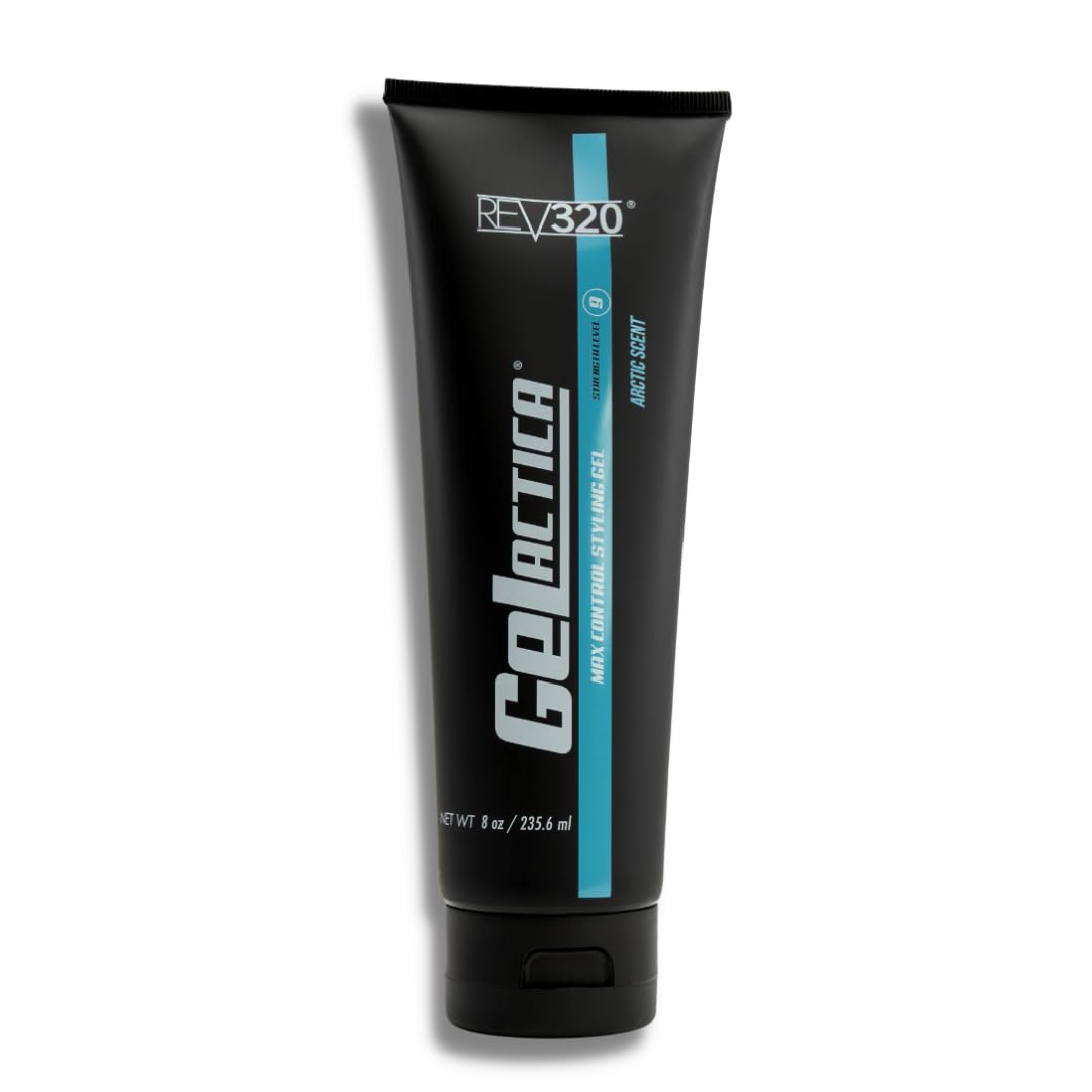 Gelactica Max Control Hair Gel for Men – Alcohol-Free, Strong Hold Styling Gel - Natural Extracts for Long-Lasting Hold and Shine, Slick Back Hair Gel 8 Oz