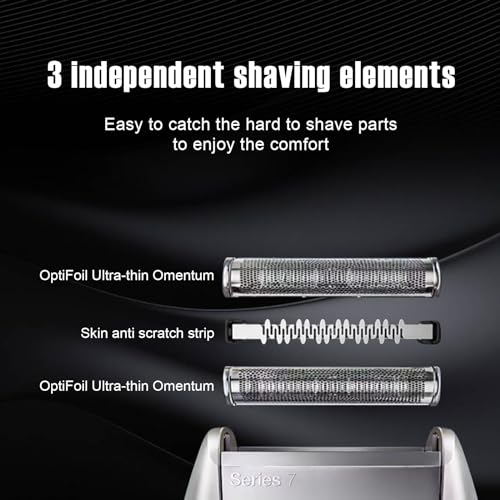 HONGNAL 2Pack Series 7 Replacement Head for Braun Series 7 Foil Shaver Replacement Heads Compatible with 70s Replacement Compatible with Series 7 Shavers 70s 720,750CC, 760CC,790CC,9565 Foil Shaver