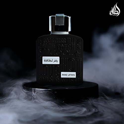 Lattafa Ramz Silver for Unisex Eau de Parfum Spray, 3.4 Ounce / 100 ml