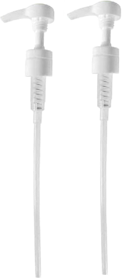 Geti Beauty 2-Pack Shampoo & Conditioner Pump Dispenser - Fits 33.8 oz Salon Bottles | White