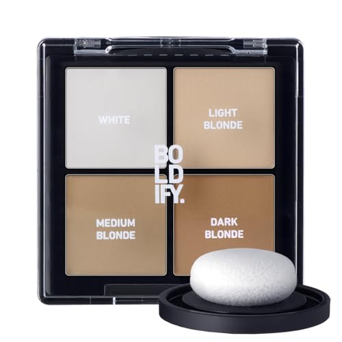 BOLDIFY Hairline Powder - Water-Resistant Root Touch Up Hair Color for Gray Coverage - 24-Hour Stain-Proof, Mess-Free Hair Powder for Thinning Hair - Sample Kit, Grays