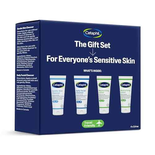 CETAPHIL Skincare Gift Set & Travel Companion for Sensitive Skin | Gentle Skin Cleanser, Daily Facial Cleanser, 2 x Moisturizing Lotion | TSA Approved | Dermatologist Recommended Brand