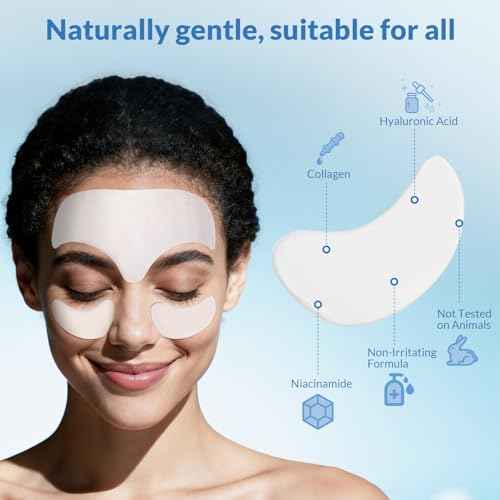 Forehead Wrinkle Patches & Under Eye Pads with Collagen & Hyaluronic Acid, Anti-Wrinkle Care for Forehead Lines, Puffy Eyes, Dark Circles & Eye Bags, 18 Pcs