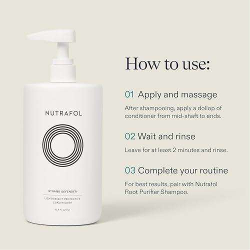 Nutrafol Conditioner, Physician-formulated for Thinning Hair, Moisturizing, Strengthening and Color Safe, Lightweight Protection - 1 Liter Bottle