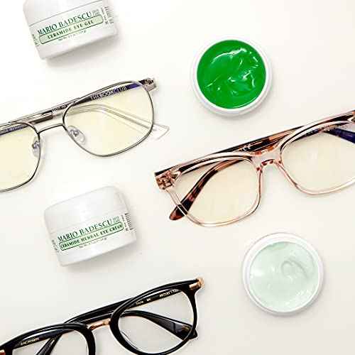 Mario Badescu Ceramide Eye Gel for All Skin Types | Oil Free Eye Gel that Tightens and Smoothes | Formulated with Ceramides & Glycerin, 0.5 Ounce