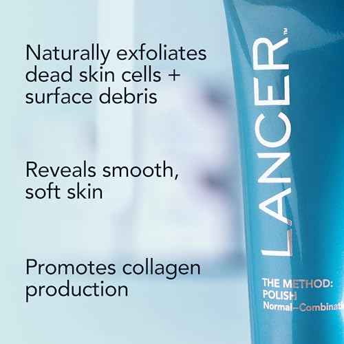 Lancer Skincare The Method: Polish Facial Exfoliator, Daily Exfoliating Face Scrub with Natural Minerals, Normal Combination Skin, 4.2 Fluid Ounces