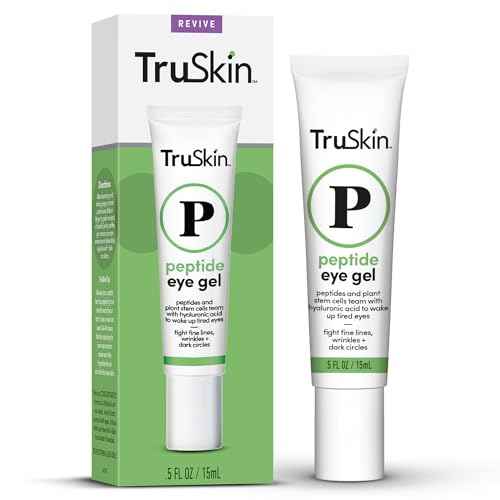 TruSkin Peptide Eye Gel ? Improve Look of Dark Circles & Lines for Brighter-Looking Eye Area ? Under Eye Care with Peptides, Plant Stem Cells, Hyaluronic Acid ? Wake Up Tired Eyes, 0.5 fl oz