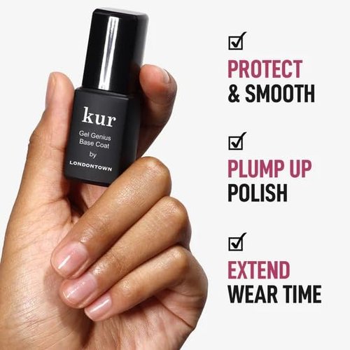 LONDONTOWN Gel Genius Top Coat & Base Coat Set - High Shine, Chip Resistant, Quick Dry | 0.4 Fl Oz Each