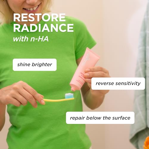 Cocofloss Cocoshine Whitening Toothpaste, Remineralize & Repair Sensitive Teeth, Fluoride-Free with n-HA, Kid-Friendly, Delicious Mint, 3.4 oz