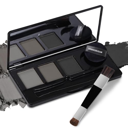 Root Touch Up Hair Color – 3 Color Blendable Hairline Powder for Gray Coverage, Root Cover Up & Thinning Edges – 48H Sweat Resistant, Natural Finish for Women & Men – Black
