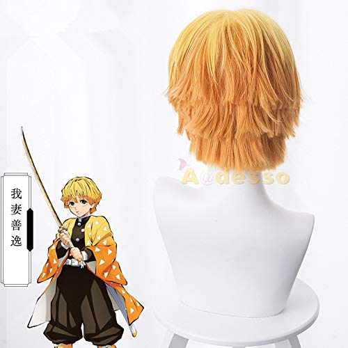 Aadesso Anime demon Kimetsu No Kamado Tanjirou Cosplay Men Women Heat Resistant Synthetic Hair s Halloween