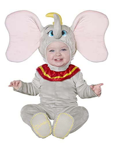 Spirit Halloween Disney Baby Dumbo Jumpsuit Costume | Officially Licensed | Easy Costume | Baby Halloween Costumes - 0-6m