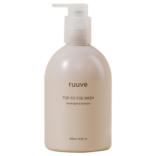 ruuve Baby Body Wash & Shampoo - Tear-Free,Hypoallergenic for Sensitive skin - Head-to-Toe Cleanser for Newborns and kids, 13.5 Fl oz