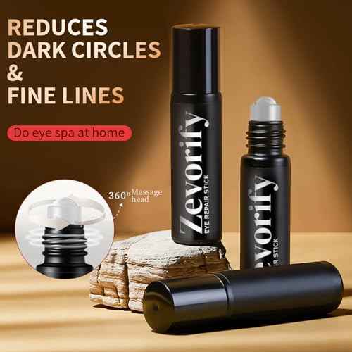 Eye Repair Stick for Men, Reduces Under Eye Dark Circles & Eyebags, Eyes Cooling Stick Hydrates and Depuffing 0.34 Fl.Oz (1)