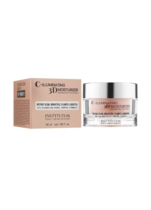 Instytutum C-Illuminating 3D Moisturizer - Anti-Aging Face Cream with Vitamin C, 1.69 oz / 50ml