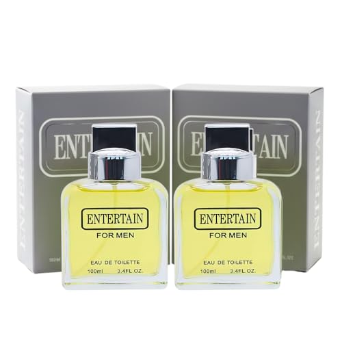 Cologne for Men 2-Pack ? Entertain for Men Duo ? Lavender, Lemon, Sage & Sandalwood Notes ? Fresh, Woody, Masculine, Long-Lasting Eau de Parfum Set 2 ¡¿ 3.4 fl oz