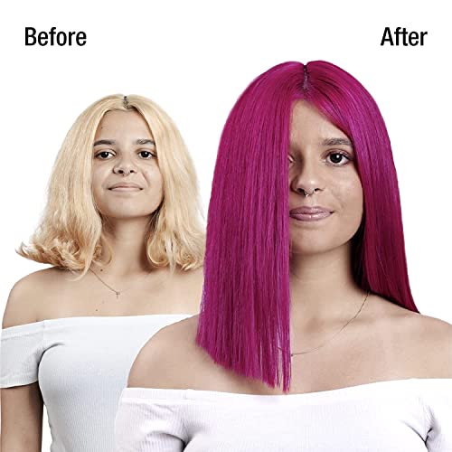 Raspberry Color Depositing Shampoo - Hot Pink Semi Permanent Hair Color with BondHeal Bond Rebuilder - Magenta Hair Dye 6.4 oz