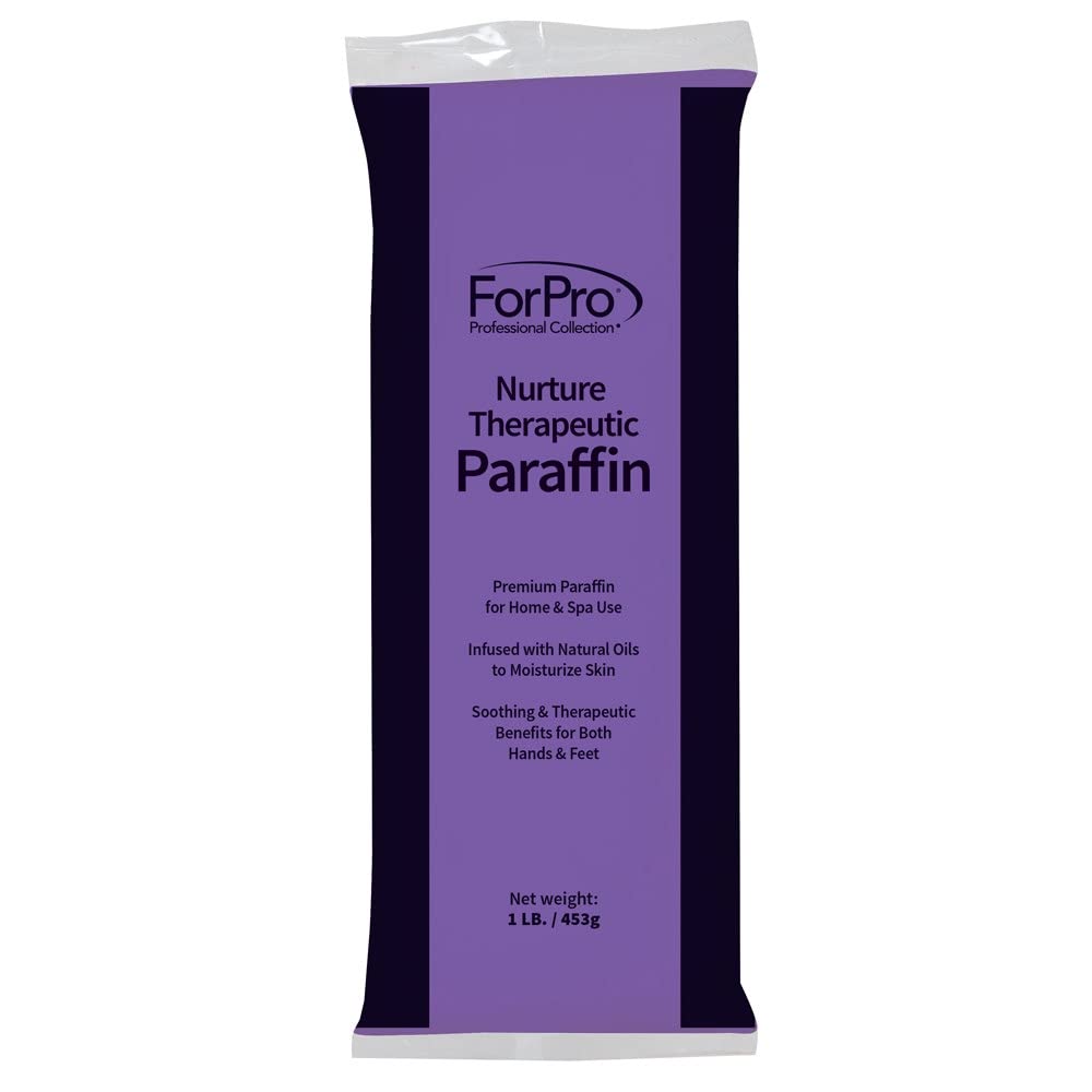 ForPro Professional Collection Nurture Paraffin Wax Refill, Peach Vanilla, Six 1-Pound Paraffin Blocks, Non-Greasy, Moisturizing for Soft & Healthy Skin, 6 Lbs
