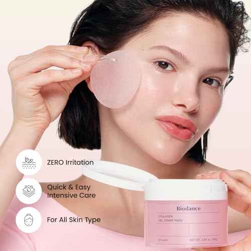 Biodance Collagen Gel Toner Pads, Pore Minimizer for Face, Improving Elasticity, Gentle Exfoliating Toner Pads for Sensitive Skin, Korean Skincare¤Ó4.93 fl.oz.(140g)*60Pads