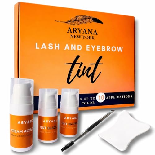 ARYANA NEW YORK LASH AND EYEBROW KIT - Up to 10 Applications - Black and Brown 15 ML - With Brow Brush