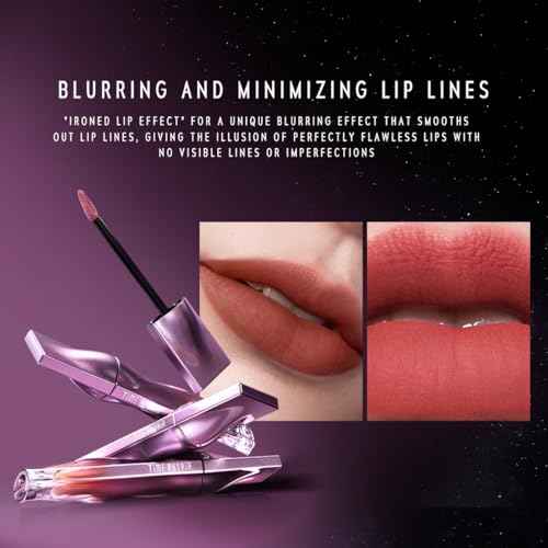 NEBULA VELVET LIP CREAM-Long Lasting Lip Stain, Waterproof and Transferproof Lip Tint, Matte Finish, Smooth Out Lip Lines, Lightweight & High Coverage, Stocking Stuffers (01 CORDELIA)