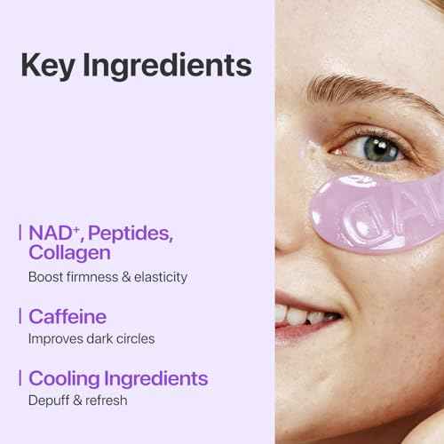 numbuzin No.9 Eye Patches | NAD+ Collagen Under Eye Patches | Dark Circles, Cooling, Depuff Eyes, Wrinkles with Peptides, Caffeine, Niacinamide | Plumping and Firming | 5 Pairs, 10 Patches