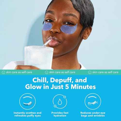 Patchology Serve Chilled On Ice Firming Under Eye Mask Patches with Peptides, Cloudberry Oil & Bakuchiol ? Hydrogel Patches for Dark Circles, Puffiness, Fine Lines ? Ideal Travel Essential - 15 Pairs