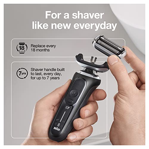 Braun Series 7 7085cc Flex Rechargeable Wet & Dry Men's Electric Shaver with Clean & Charge Station, Stubble & Beard Trimmer