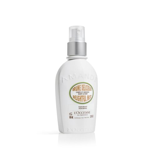 L'OCCITANE Almond Hair & Body Mist - Lightweight Fragrance Spray with Sweet Vanilla Scent for Hydrating Glow