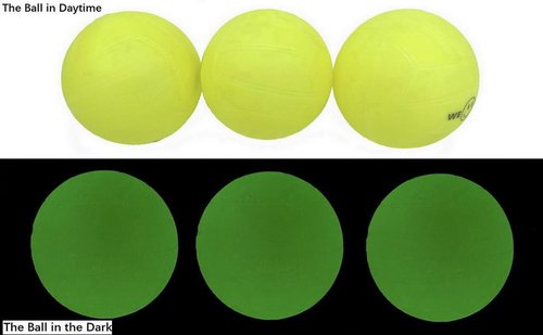 Aolowewin Glow in The Dark Spike Replacement Balls, Roundnet Game Balls - Play at Night, Light Up for 20~30 Minutes (3X Glow Balls)