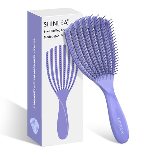 SHINLEA Detangler Brush for Curly Hair, Hairbrush for Wet Dry Thick Thin, Easily Comb Through Curl Hair and Reduces Breakage, Curly Brush for Women Men Kid (Pink)