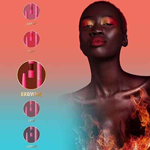 Juvia's Place Coffee Shop Luxe Lip Liner: Brownie - Colorstay Matte Finish Lip Pencil, Makeup for Natural Long Lasting Beauty and Sensational Wear, Lip Stain Kiss Proof Cometics