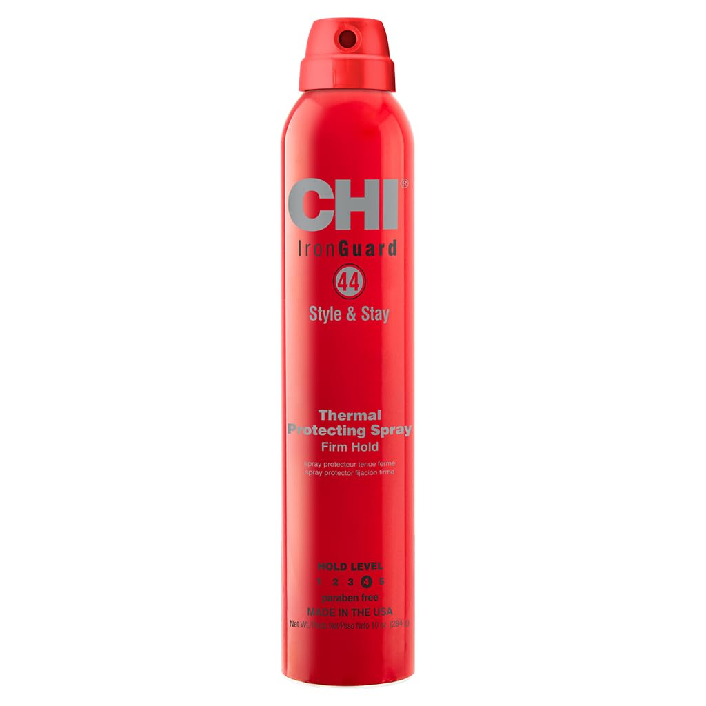 CHI 44 Iron Guard Firm Hold Protecting Spray - Heat Protectant & Hairspray, 10 Oz | Sulfate-Free