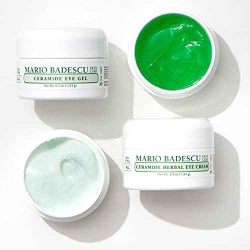 Mario Badescu Ceramide Eye Gel for All Skin Types | Oil Free Eye Gel that Tightens and Smoothes | Formulated with Ceramides & Glycerin, 0.5 Ounce