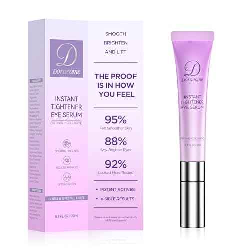 Caffeine & Retinol Under Eye Serum ? Dermatologist-Tested, Fast Absorbing, Correction for Puffy Eye Bags Fine Lines Dark Circles Wrinkles While Providing Moisturizing Care