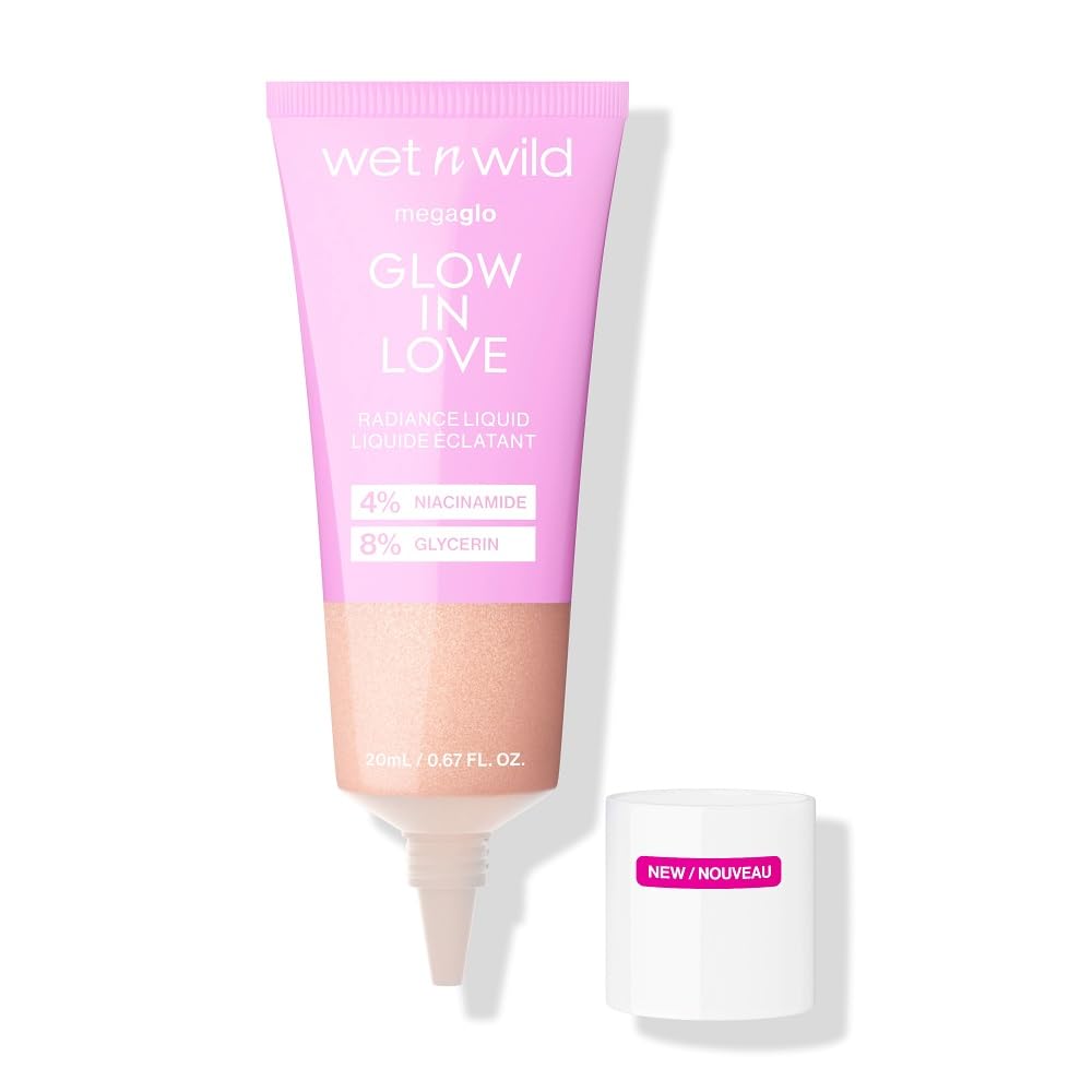 Wet n Wild Mega Glo Liquid Highlighter - Sheer & Buildable Radiance with 4% Niacinamide | Glow In Love