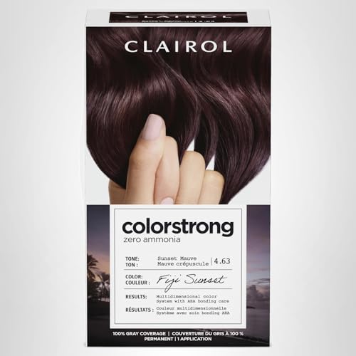 Clairol ColorStrong Permanent Hair Dye, Ammonia‑Free, PPD‑Free, 100% Gray Coverage with Bonding System, 6.3 Light Golden Brown - Cairo Hair Color, Pack of 1